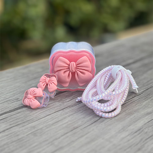 محافظ آداپتور 25W سامسونگ طرح پاپیون صورتی