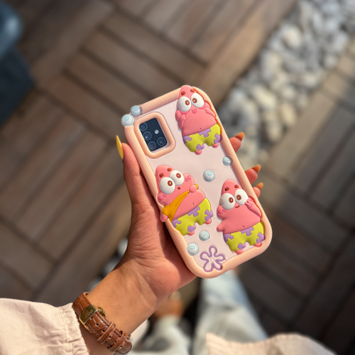 قاب موبایل شیائومی طرح پاتریک صورتی