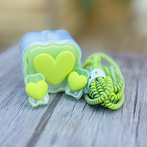 محافظ آداپتور 25 وات سامسونگ طرح تک قلب، رنگ سبز